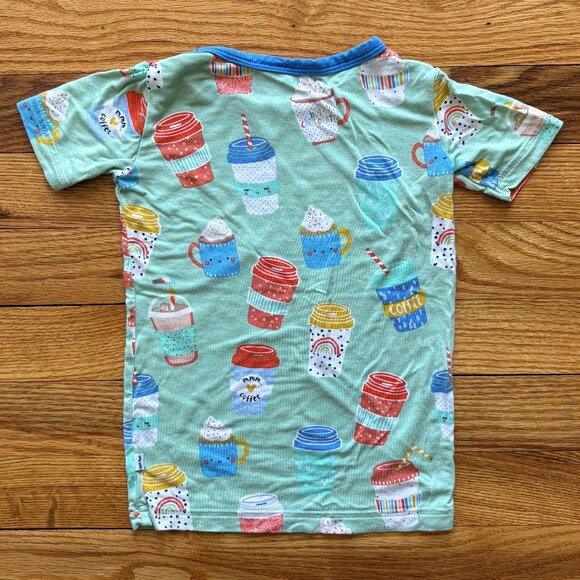 Little Sleepies Two-Piece Pajama Set (Shorts) in Love You a Latte Size 2T - Picture 7 of 9